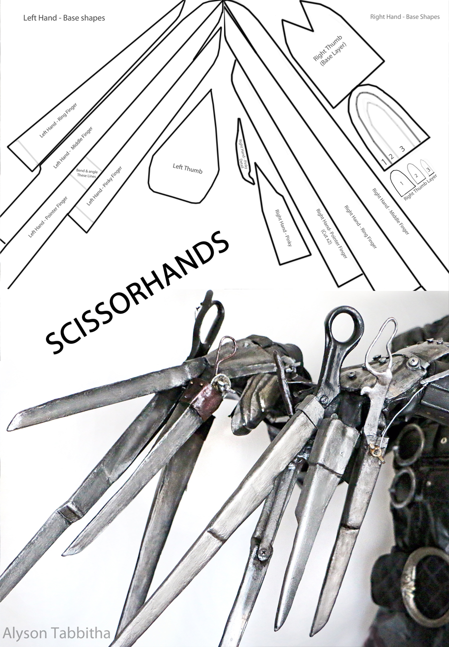 Edward Scissorhands Hands Template